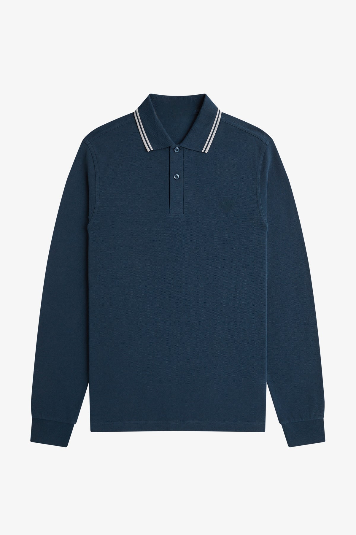 Long Sleeve Contrast Collar Polo Shirt A200 - Mod Blue / Slate / Slate