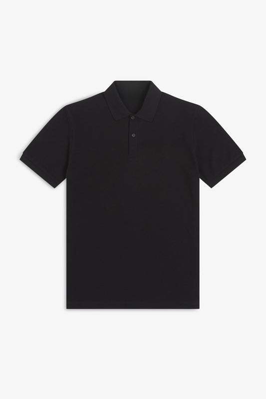 Made in England Contrast Collar Polo Shirt B200 - Black / Champagne