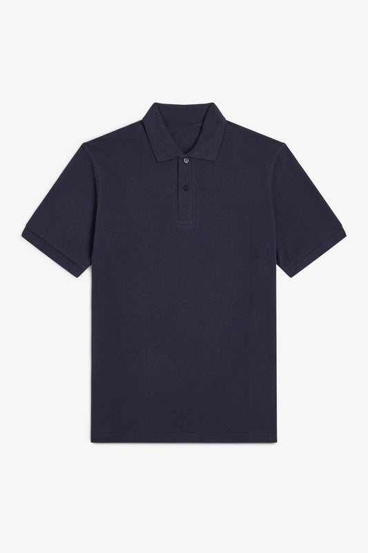 Made in England Contrast Collar Polo Shirt B200 - Navy / Ice