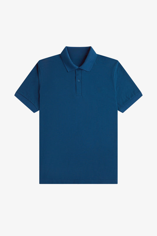 Made in England Contrast Collar Polo Shirt B200 - Royal Blue / Champagne