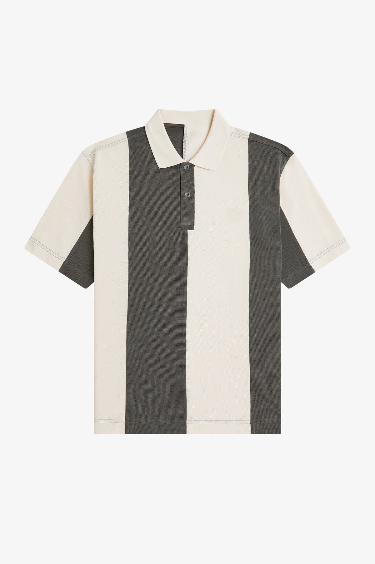 Panelled Polo Shirt - Ecru