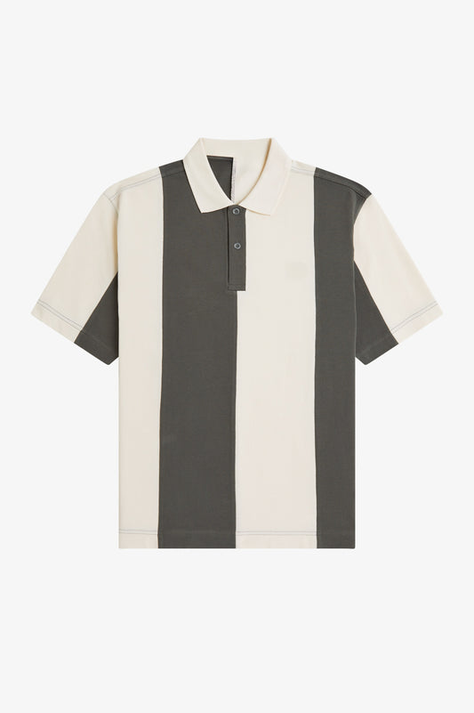 Panelled Polo Shirt - Ecru