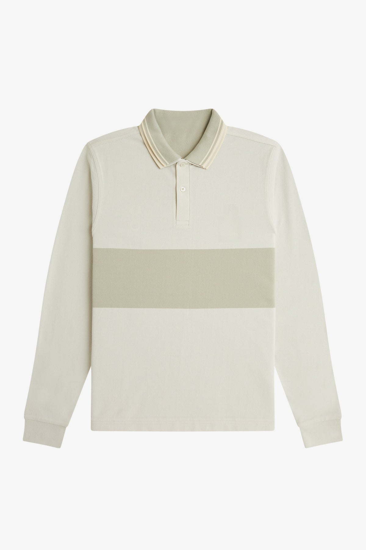 Reversible Long Sleeve Polo Shirt - Chalk