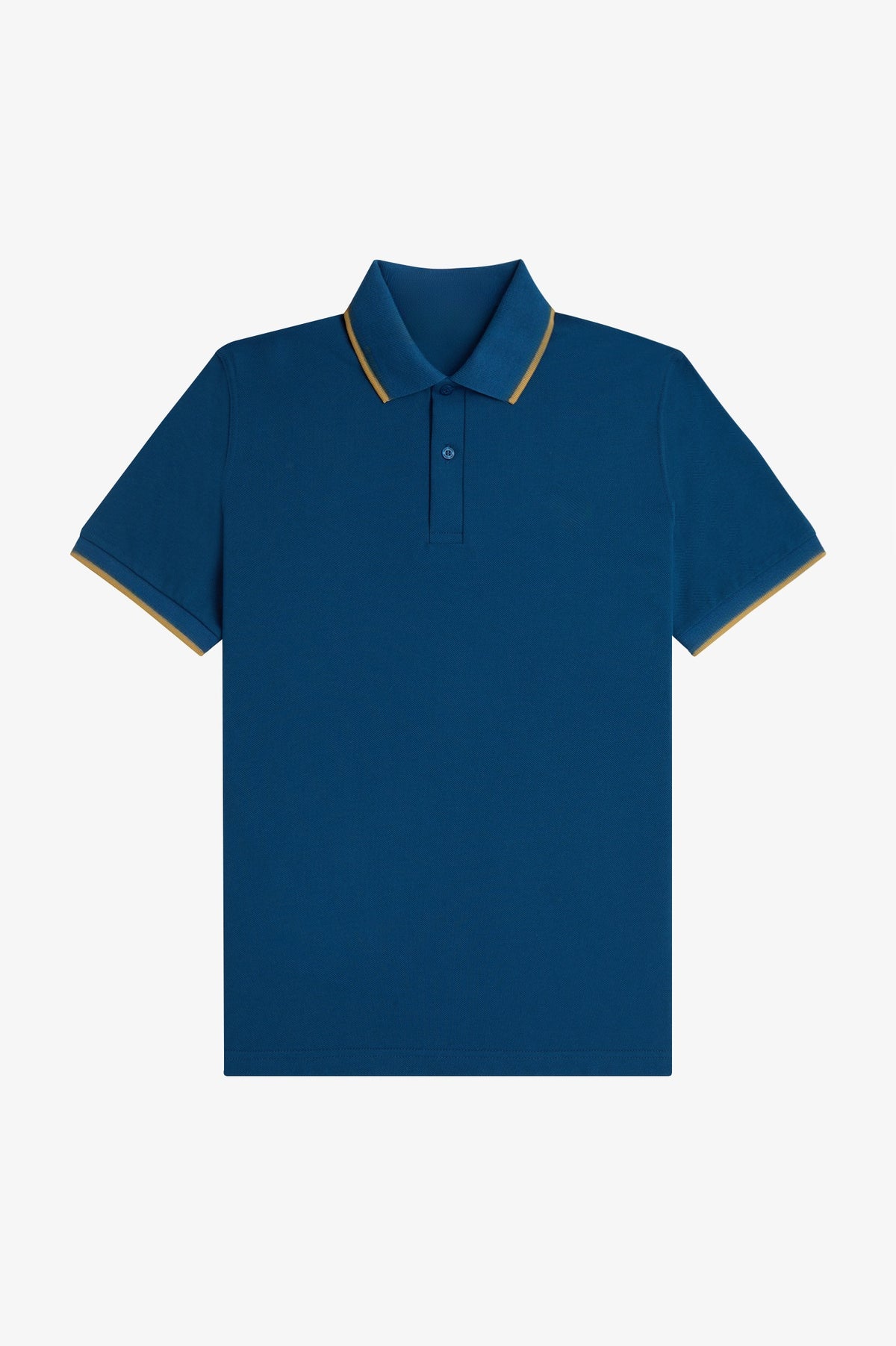 Single Stripe Collar Polo Shirt B300 - Royal Blue / Champagne