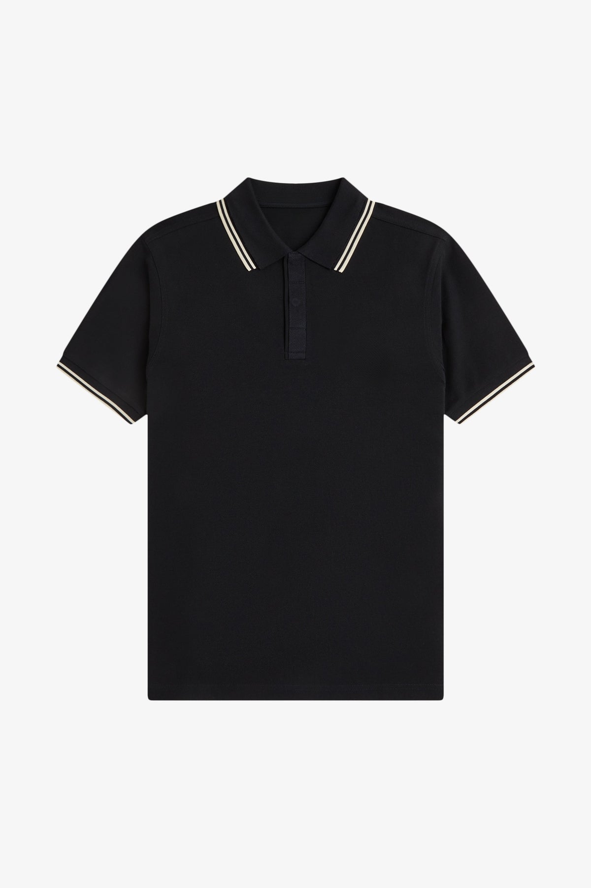 Split Collar Polo Shirt - Black