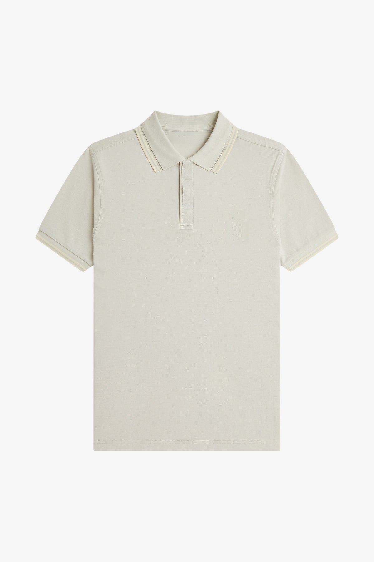 Split Collar Polo Shirt - Chalk