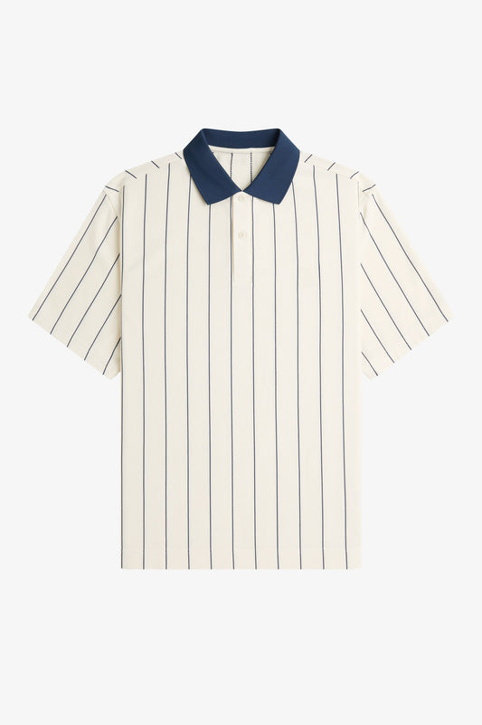 Striped Polo Shirt - Ecru
